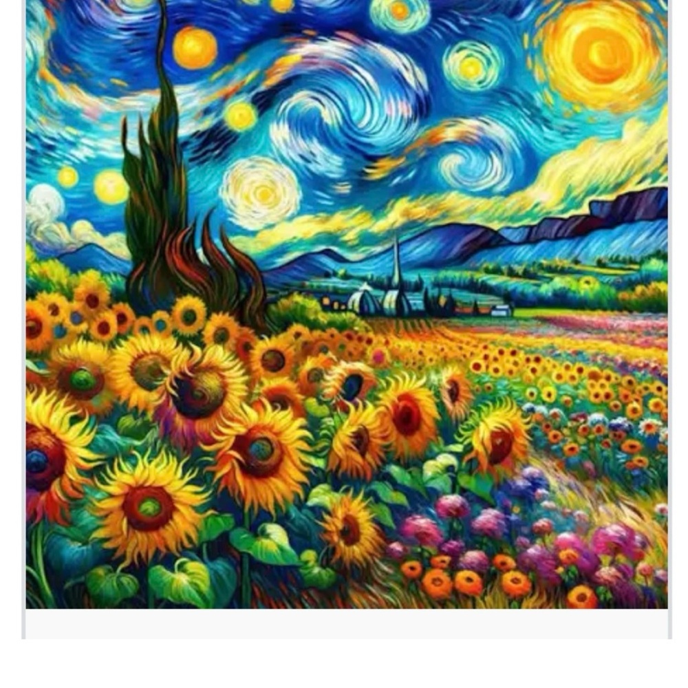 NEW IN BOX PAINT BY NUMBERS
Colorful Sunflower Field Art Print